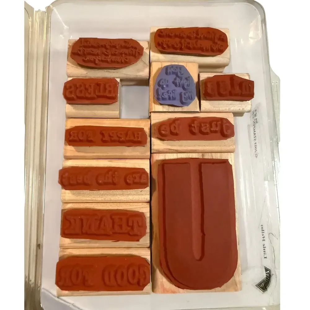 Stampin’ Up! Rubber Stamp Lot – 19 Wood Mounted Stamps – Craft/Card Making